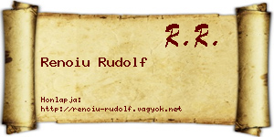 Renoiu Rudolf névjegykártya